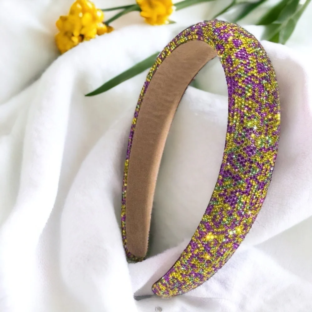 Sparkle & Shine: Dazzle in Our Rhinestone Mardi Gras Headband! NWOT